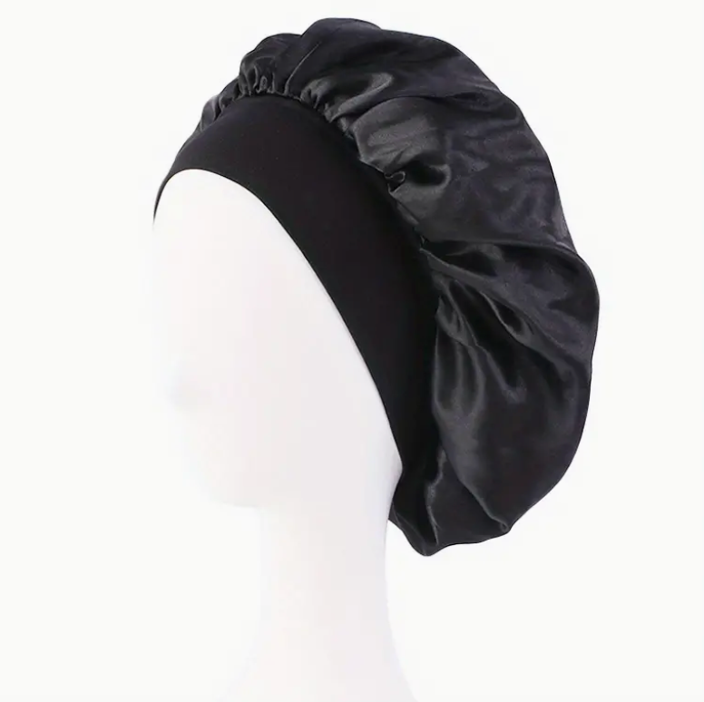 Black satin bonnet best sale